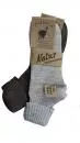 Alpka Socken mit Umschlag Braun-Beige
